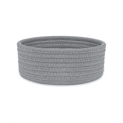 Generic Cotton 8x3 Inch Round 1 Pcs Bedside Organizer (Gray)