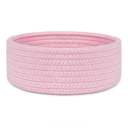 Generic Cotton 8x3 Inch Round 1 Pcs Bedside Organizer (Pink)
