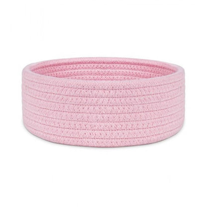 Generic Cotton 8x3 Inch Round 1 Pcs Bedside Organizer (Pink)