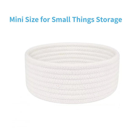 Generic Cotton 8x3 Inch Round 1 Pcs Bedside Organizer (White)