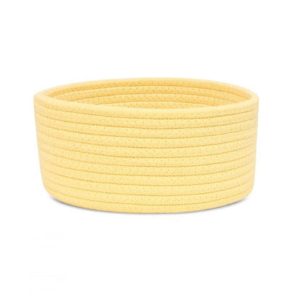 Generic Cotton 8x3 Inch Round 1 Pcs Bedside Organizer (Yellow)