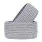Generic Cotton 8x3 Inch Round 2 Set Bedside Organizer (Gray)