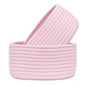 Generic Cotton 8x3 Inch Round 2 Set Bedside Organizer (Pink)