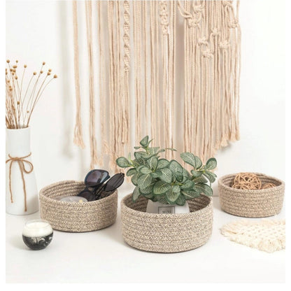 Generic Cotton 8x3 Inch Kidi Round 3 Set Bedside Organizer (Kidi)