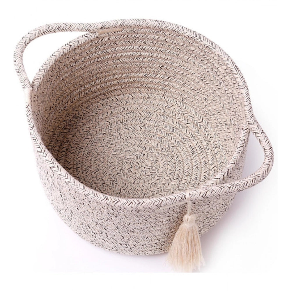 Generic Cotton 8x4 Inch Round 2 Set Kidi With Jhalar Bedside Organizer (Kidi)