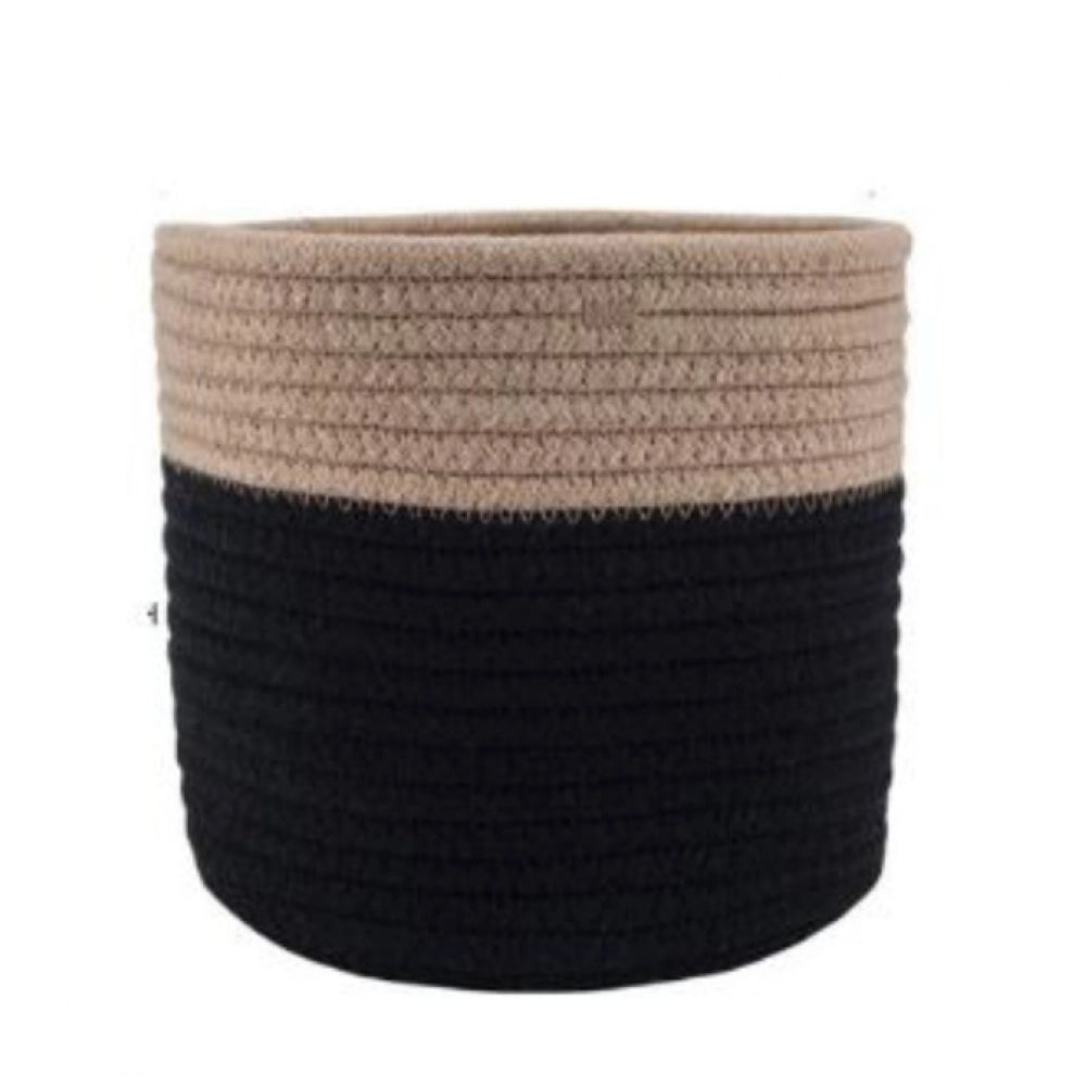 Generic Cotton Flower Pot (Beige Black)