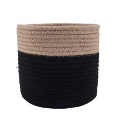 Generic Cotton Flower Pot (Beige Black)