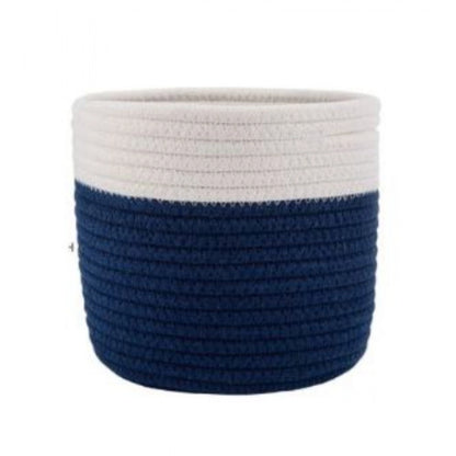 Generic Cotton Flower Pot (White Blue)