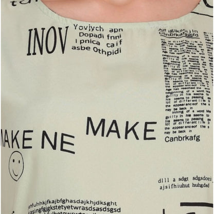 Generic Women's Casual Crepe Sleeveless Slit Dress (Light Green)