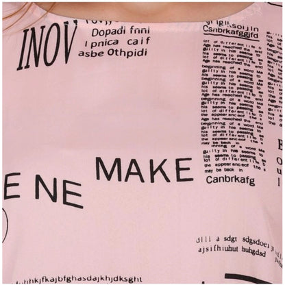 Generic Women's Casual Crepe Sleeveless Slit Dress (Light Pink)