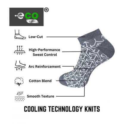 Generic 3_Pair Set Unisex Casual Cotton Printed Low Cut Socks (Multicolor)