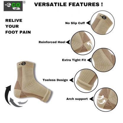 Generic 3_Pair Set Unisex Casual Cotton Printed Ankle Length Support Socks (Multicolor)