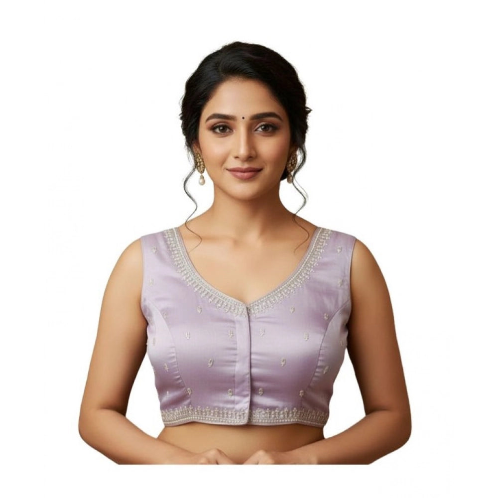 Generic Women's Zimmi Choo Sequin Work V-Neck Padded Blouse (Lavender 38 Ready (Self Alterable 36–40)
