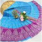 Generic Women's Soft Silk Printed Saree With Unstitched Blouse 5.5Mtr (Sky Blue)