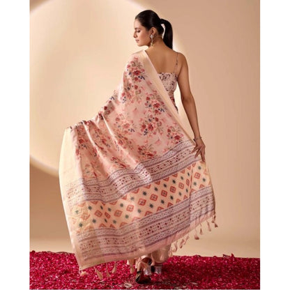 Generic Women's Faux_Banarasi_Silk Woven Saree With Unstitched Blouse 5.5Mtr (Light_Mauve)
