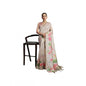 Generic Women's Cotton Printed Saree With Unstitched Blouse 5.5 Mtr (Cream)