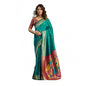 Generic Women's Silk Blend Woven Saree With Unstitched Blouse 5.5 Mtr (Green)
