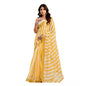 Generic Women's Linen Cotton Printed Ready To Wear Saree With Unstitched Blouse 5.5 Mtr (Light_Mustard)