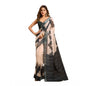 Generic Women's Linen Cotton Printed Ready To Wear With Pocket Saree With Unstitched Blouse 5.5 Mtr (Light_Beige)