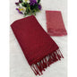 Generic Women's Chiffon Zigzag lines Saree With Unstitched Blouse 5.5Mtr (Maroon)