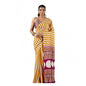 Generic Women's Satin Crepe Printed Saree With Unstitched Blouse 5.5Mtr (Mustard)