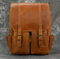 Men's Original Top Layer Cowhide Travel Leather Backpack