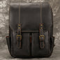 Men's Original Top Layer Cowhide Travel Leather Backpack