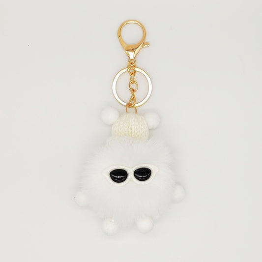 Rex Rabbit Fur Small Briquettes Elf Cute Plush Doll Pendant Keychain