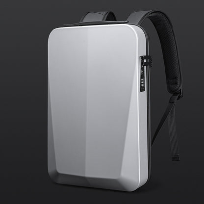 New Male Business Plastic Hard Shell Computer Backpack Waterproof